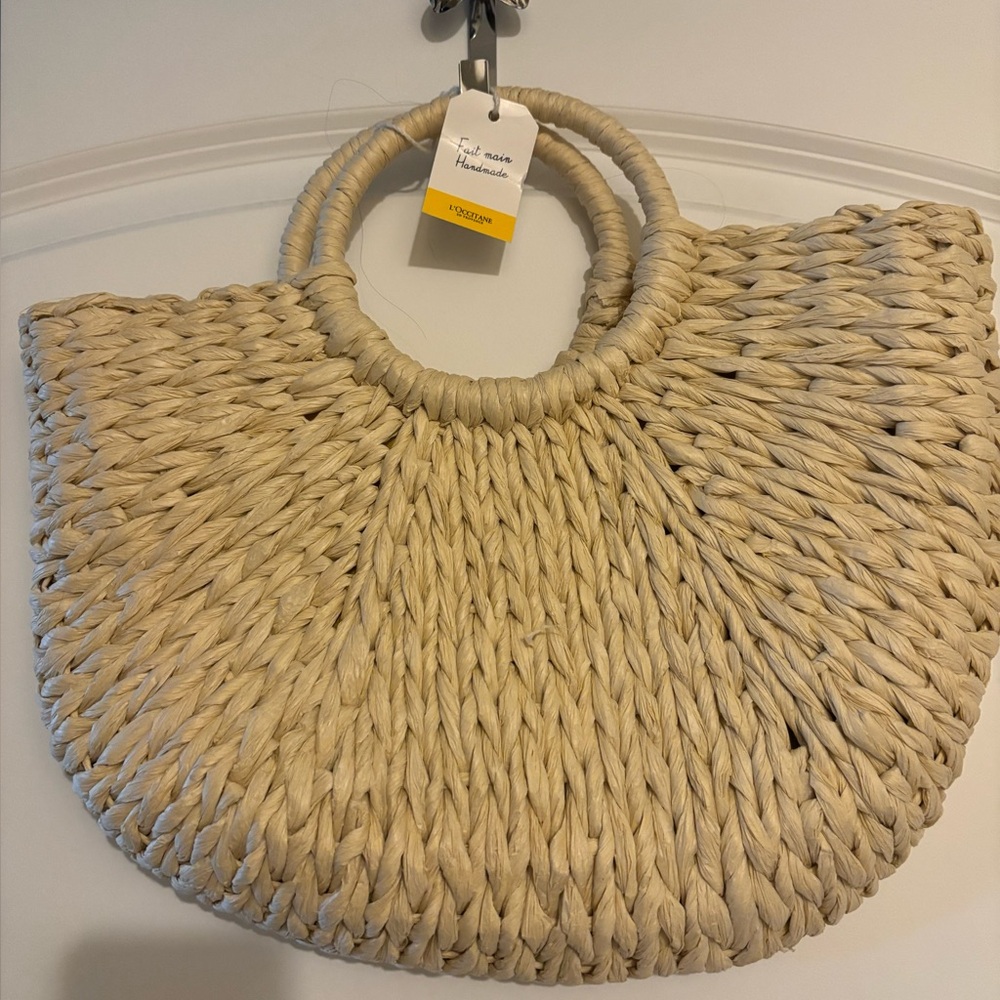 L’occitane Natural Woven Handbag
